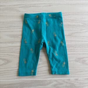 Old Navy Baby Girl Teal Pineapple Capri Leggings – Size 18–24M